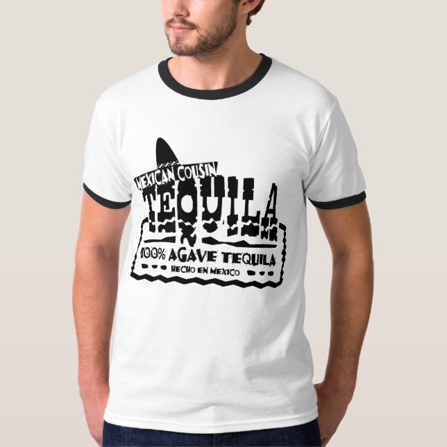 T-shirt Tequila mexicano do primo (Frente)