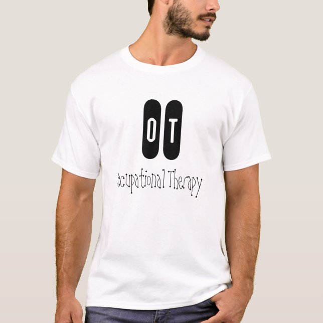 T-shirt Terapia ocupacional, OT (Frente)