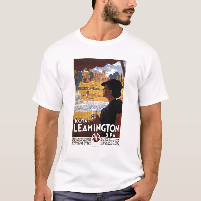 T-shirt Termas reais, poster do trilho da água potável da (Frente)