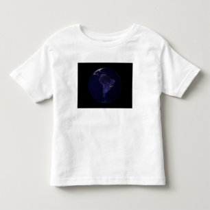 T-shirt Terra completa na noite que mostra as luzes 6 da