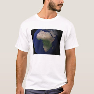 T-shirt Terra completa que mostra África, Europa, & o Ea