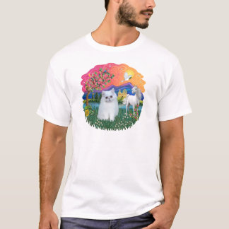 T-shirt Terra da Fantasia (ff) - gatinho persa (branco)