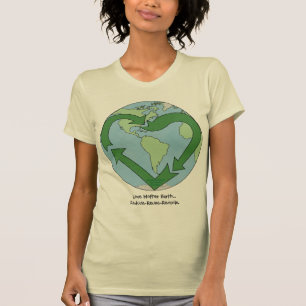 T-shirt Terra do amor - reciclar