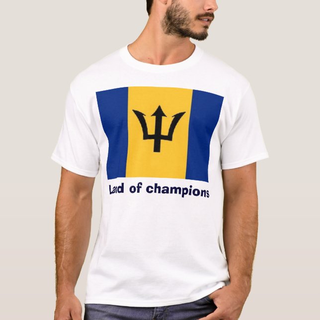 T-shirt Terra dos campeões de Barbados (Frente)