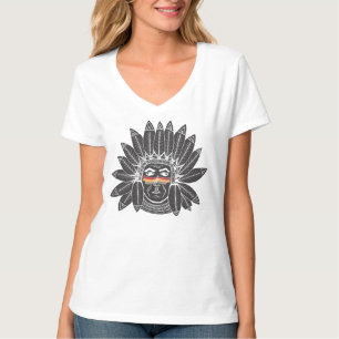 T-shirt Terra nativa indiana principal tirada StellaRoot
