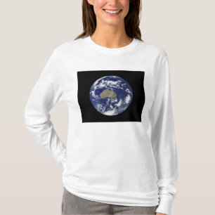 T-shirt Terra totalmente iluminada centrada na Austrália e