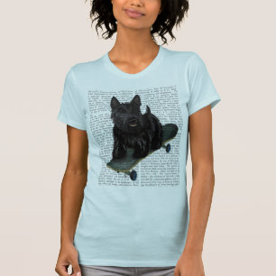 T-shirt Terrier escocês e skate