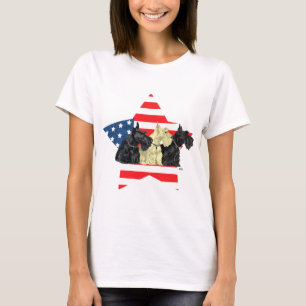 T-shirt Terriers Escoceses Patrióticos