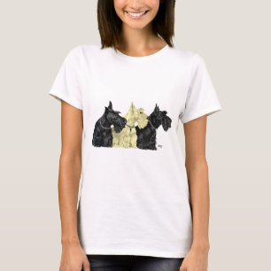 T-shirt Terriers Escoceses Preto e Trigo