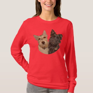 T-shirt Terriers Escoceses Trigo e Preto
