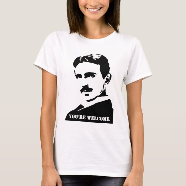 T-shirt Tesla (De Boas-Vindas.) (Frente)