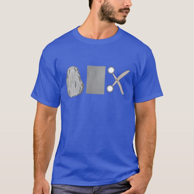 T-shirt Tesouras de papel da rocha (Frente)