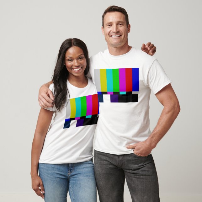 T-shirt Teste de cor dos bares de TV (Unissex)
