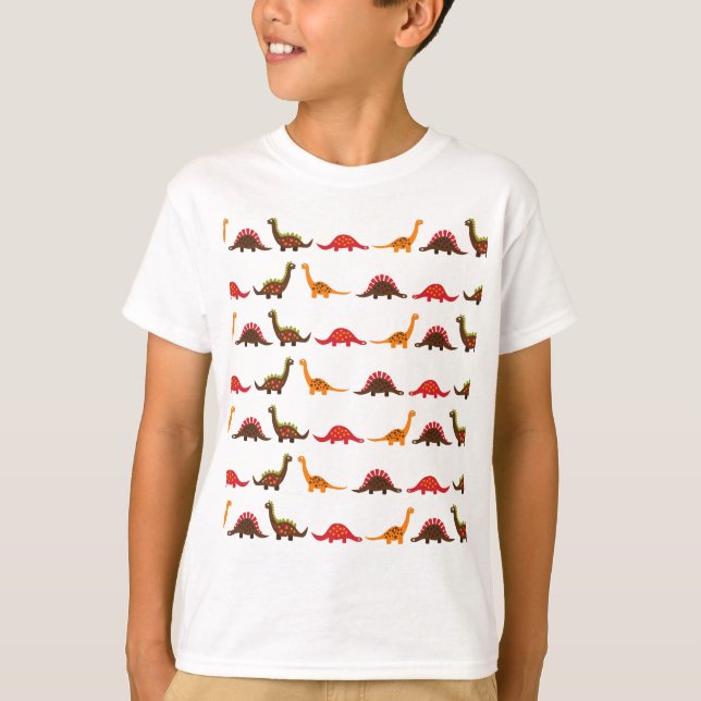 T-shirt teste padrão do dinossauro (Frente)