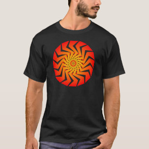T-shirt Teste padrão espiral alaranjado: Arte do vetor: