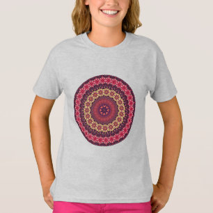 T-shirt Teste padrão floral étnico abstrato colorido da