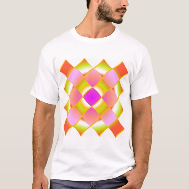 T-shirt teste padrão psicadélico (Frente)