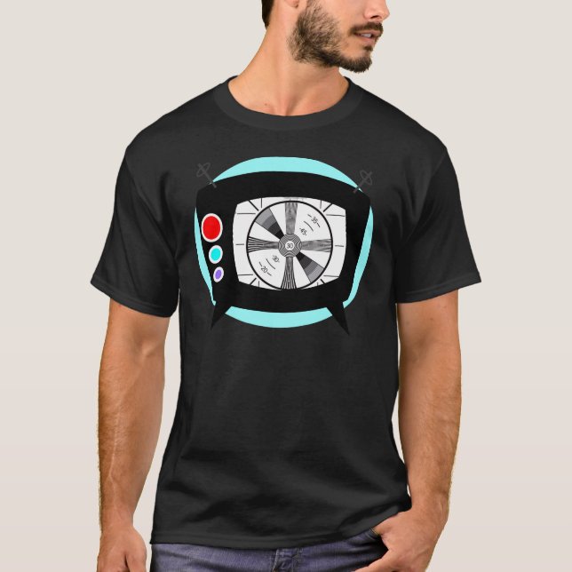 T-shirt Teste padrão retro da tevê e de teste (Frente)