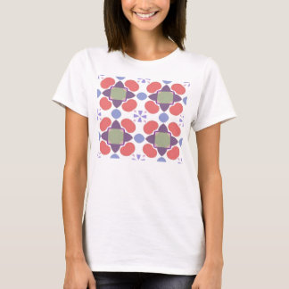 T-shirt teste padrão vermelho da maçã