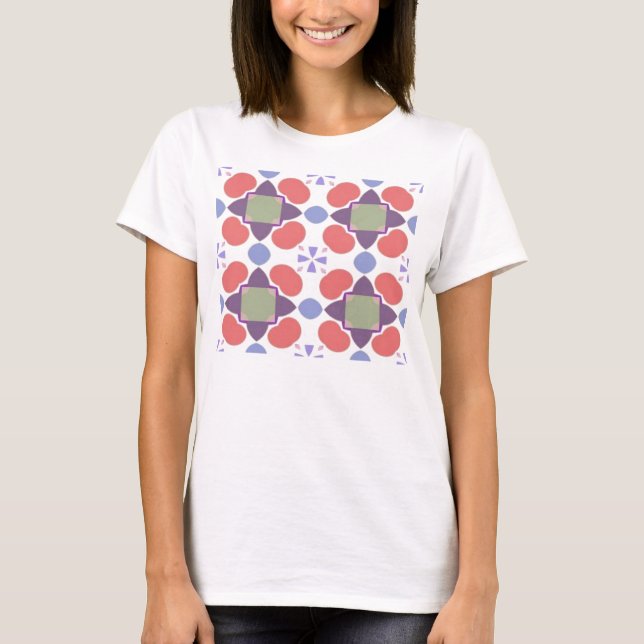 T-shirt teste padrão vermelho da maçã (Frente)