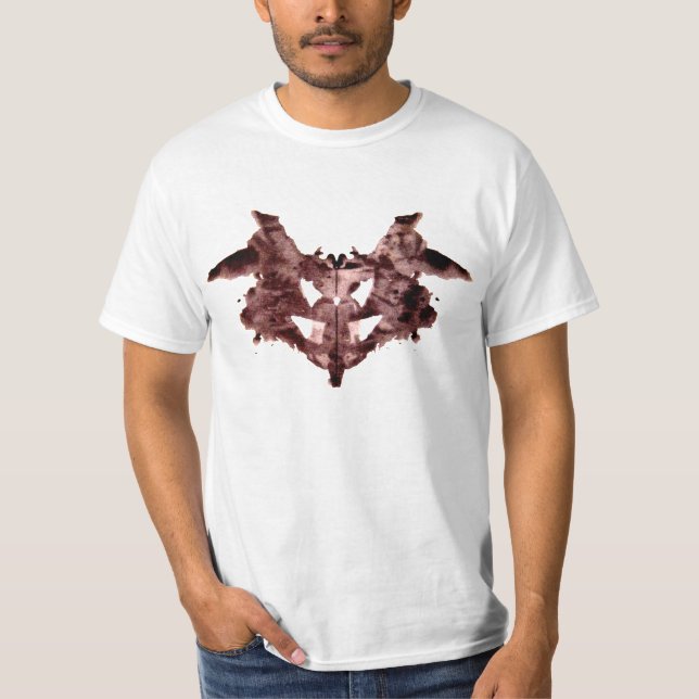 T-shirt Teste um da mancha de tinta de Rorschach (Frente)