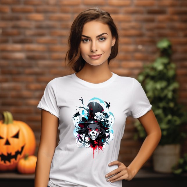T-shirt Tête de Sorcière en Squelette (Criador carregado)