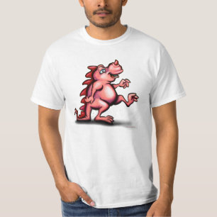 T-shirt Teto de Dragão Rosa-Rosa-Bonito