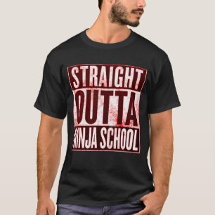 T-shirt Teto Gráfico Engraçado da Escola de Ninja hetero