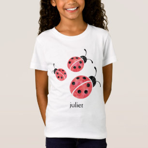 T-shirt Teto Lovebug de Ladybug de Watercolor Personalizad