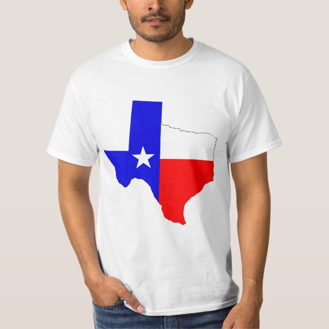 T-shirt Texas com bandeira (Frente)