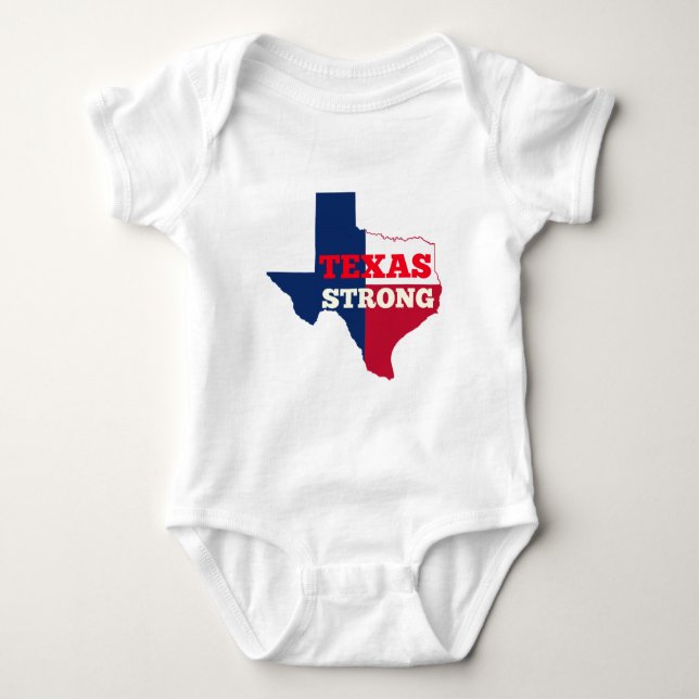 T-shirt Texas do vermelho, o branco & o azul "forte " (Frente)