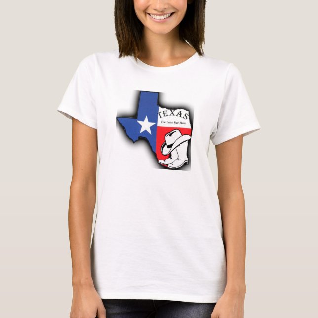 T-shirt Texas, o Estado da Estrela Solitária (Frente)