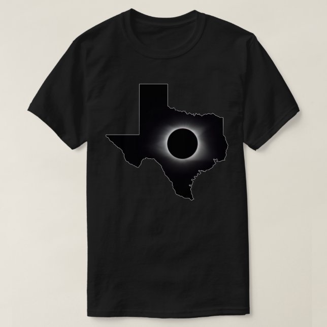 T-Shirt Texas Solar Eclipse Total 2024 (Frente do Design)