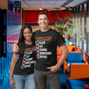 T-shirt Texto customizável do questionário da vida de um