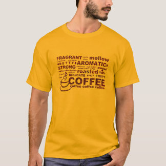 T-shirt Texto do feijão de café