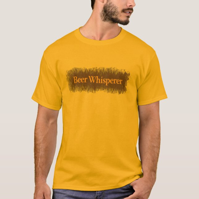 T-shirt Texto do Sussurador de Cerveja (Frente)