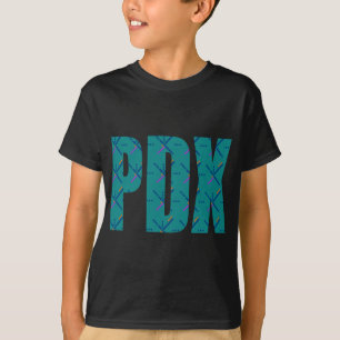 T-shirt Texto do tapete do aeroporto de PDX Portland