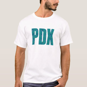 T-shirt Texto do tapete do aeroporto de PDX Portland