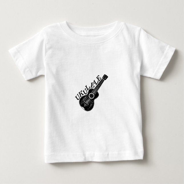T-shirt Texto E Imagem Do Ukulele (Frente)