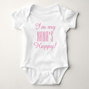 T-SHIRT TEXTO FELIZ DE BODYSUIT_PINK DO CHIQUE BABY_