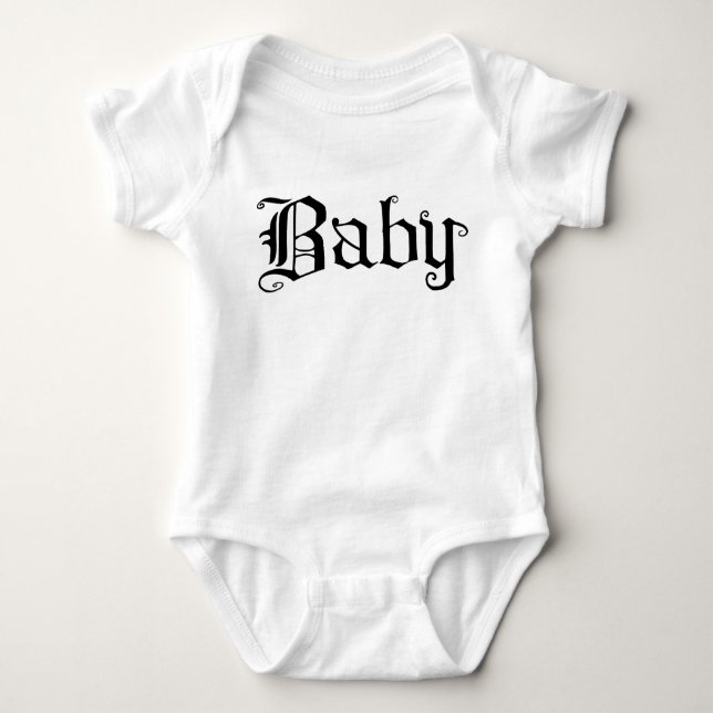 T-shirt Texto Gótico Bebê (Frente)
