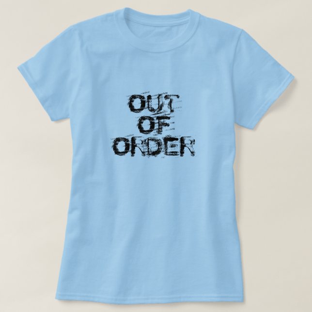 T-shirt Texto preto avariado (Frente do Design)