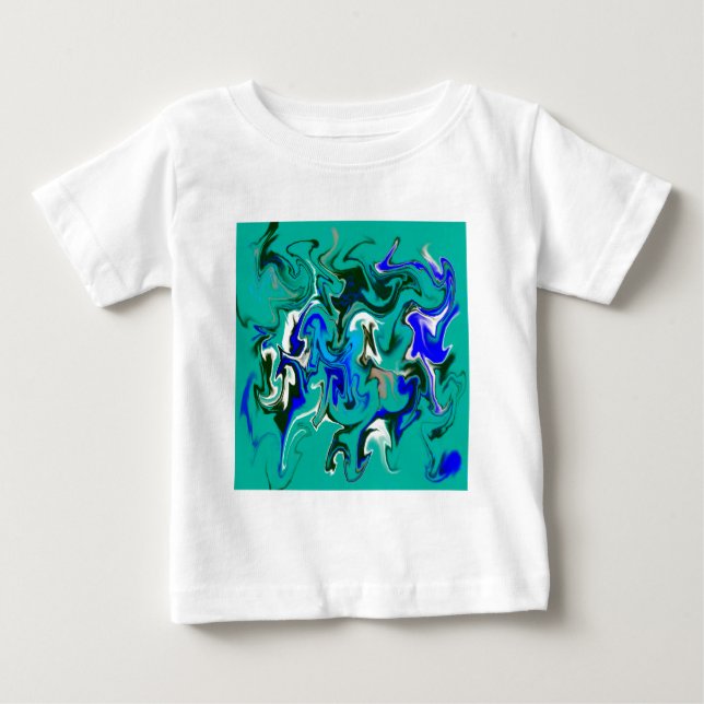 T-shirt Textura de mármore de turquesa (Frente)