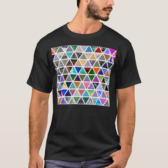 T-shirt Texturas triangulares (Frente)