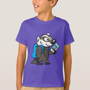 T-shirt Texugo Selfie do filho do baby-boom do guaxinim