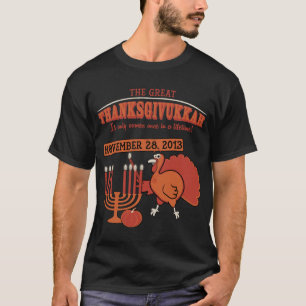 T-shirt 'Thanksgivukkah festivo