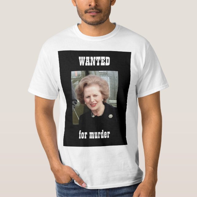 T-shirt Thatcher queria poster (Frente)