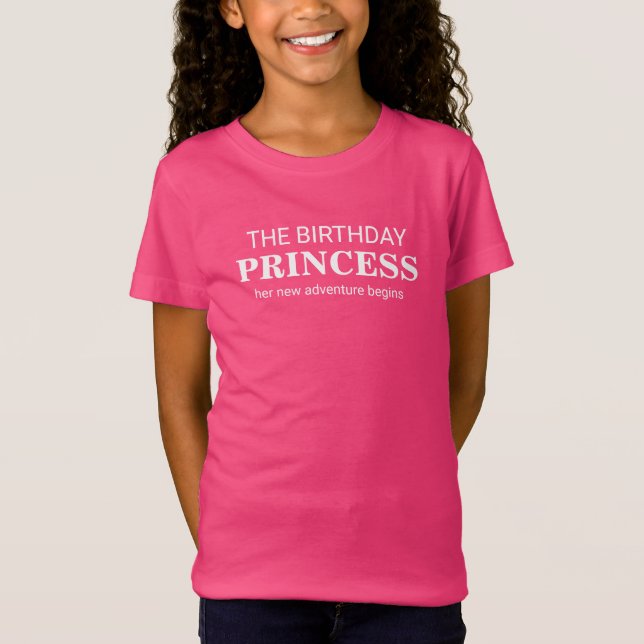T-Shirt : The Birthday PRINCESS (pink) (Frente)