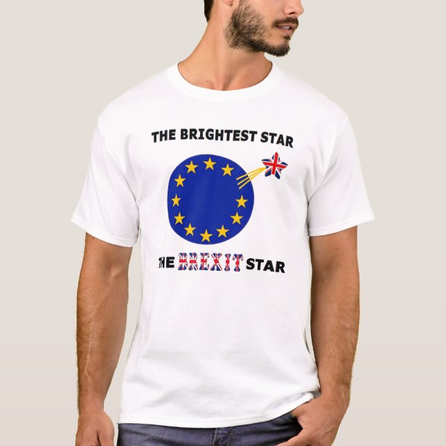 T-Shirt The Brexit Star British Flag (Frente)