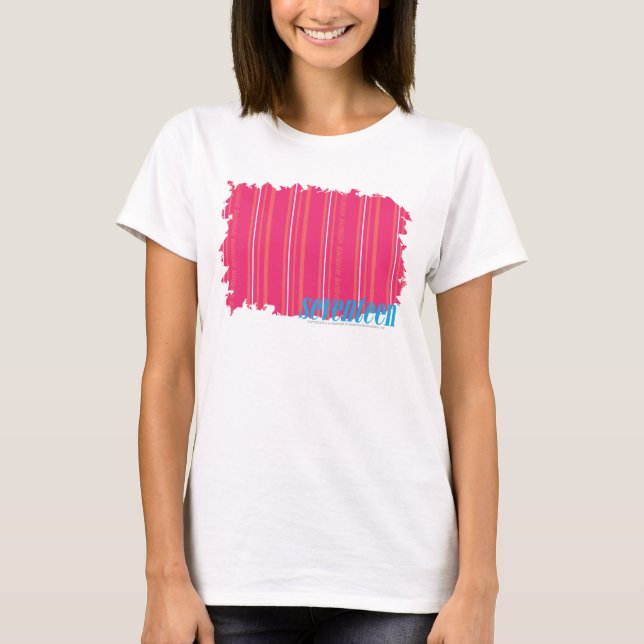 T-shirt Thin Stripes Magenta 2 (Frente)